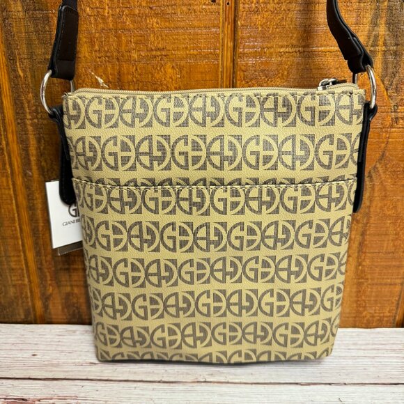 GIANI BERNINI Block Signature Pocket North South Crossbody - Taupe - Picture 2 of 4
